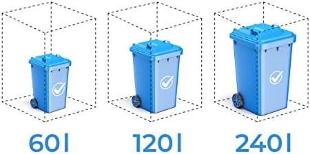 Metzler Mülltonnenbox 2er 240L Anthrazit & Holzoptik mit Pflanzdach für Garten – Rostfrei & abschließbar!