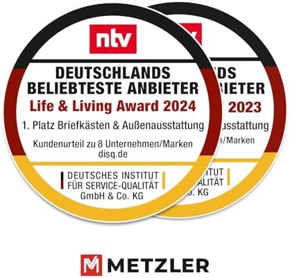 Siebert Metzler Briefkasten Basaltgrau RAL7012 mit Zeitungsfach & Edelstahl Namensschild – langlebig & modern für Ihr Zu