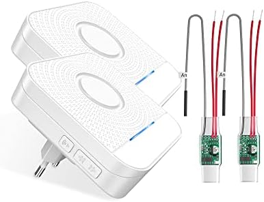 BITIWEND Funk Signalweiterleitung Set – Türklingel Erweiterung 3-24V AC/DC mit Empfänger für optimale Reichweite zuhause