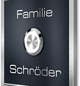 Metzler Design Edelstahl-Türklingel Matt RAL 7016 - Stilvolle Gravur für Ihr Zuhause