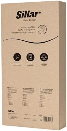 Sillar Paketbriefkasten anthrazit mit Schlüssel – Wetterfester Standbriefkasten für große Post und Pakete draußen (112,3