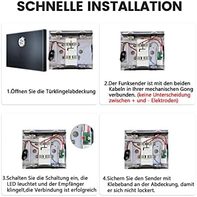 BITIWEND Funk Signalweiterleitung Set – Türklingel Erweiterung 3-24V AC/DC mit Empfänger für optimale Reichweite zuhause