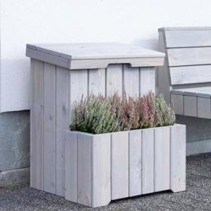 Paketbox mit Pflanzkasten aus FSC-zertifiziertem Holz – Wasserdicht und groß für den Außenbereich