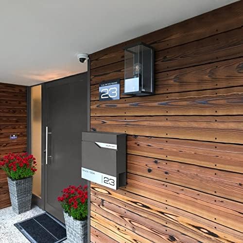 Siebert Metzler Briefkasten Basaltgrau RAL7012 mit Zeitungsfach & Edelstahl Namensschild – langlebig & modern für Ihr Zu