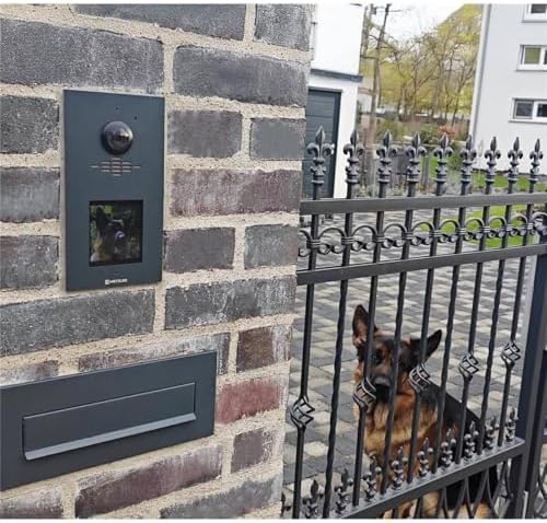 Metzler HD-Türsprechanlage mit App-Steuerung, vandalismussicher für 1-500 Parteien, elegantes Design in Verkehrsweiß RAL