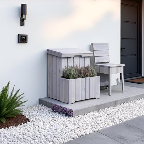 Paketbox mit Pflanzkasten aus FSC-zertifiziertem Holz – Wasserdicht und groß für den Außenbereich