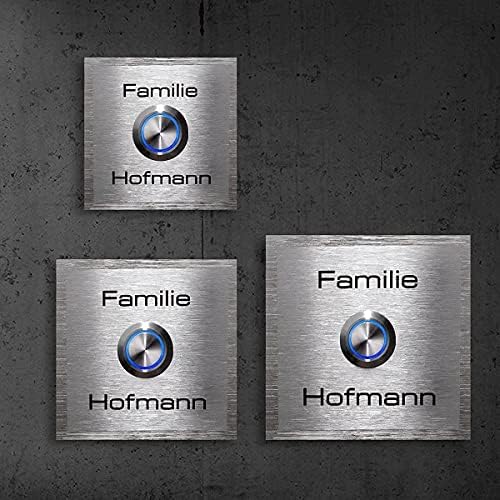 Metzler Design Edelstahl-Türklingel Matt RAL 7016 - Stilvolle Gravur für Ihr Zuhause