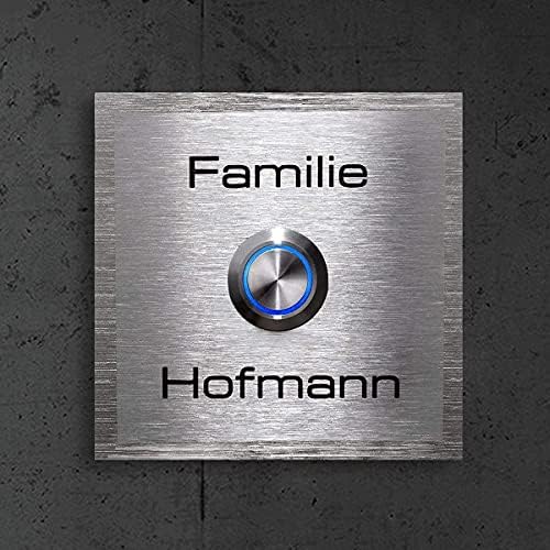 Metzler Design Edelstahl-Türklingel Matt RAL 7016 - Stilvolle Gravur für Ihr Zuhause