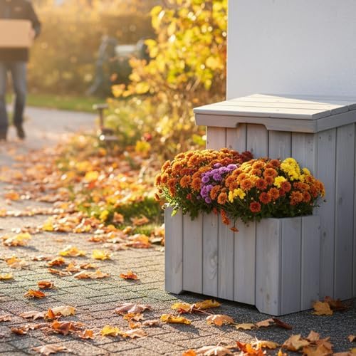 Paketbox mit Pflanzkasten aus FSC-zertifiziertem Holz – Wasserdicht und groß für den Außenbereich