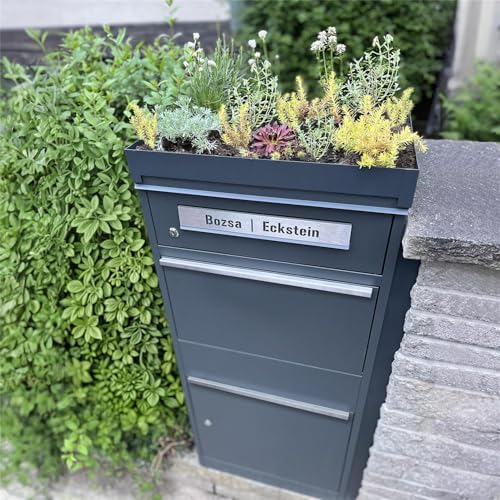 Metzler Briefkasten mit Paketfach, abschließbar, wetterfest und personalisierbar - ideal für Garten und Eingangsbereich