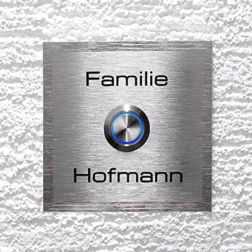 Metzler Design Edelstahl-Türklingel Matt RAL 7016 - Stilvolle Gravur für Ihr Zuhause