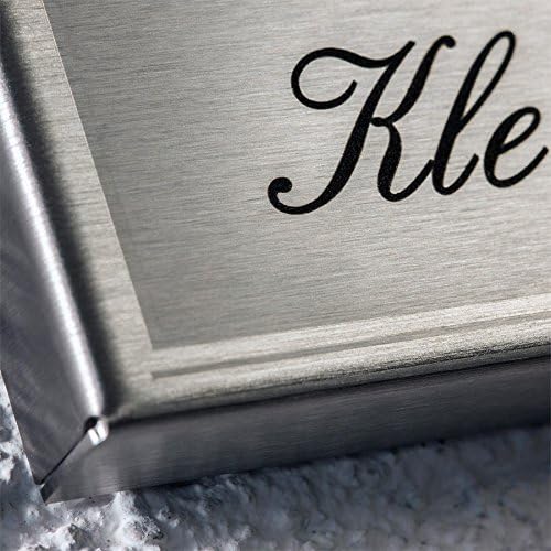 Metzler Edelstahl Funkklingel - Quadratische Kabellose Türklingel mit Hoher Reichweite - Ideal für Eingangsbereiche - An