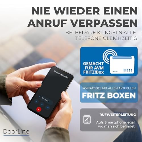 Telegärtner Elektronik Slim DECT in Anthrazit - Clevere Türstation für AVM FRITZ!Box I Erweiterbar zur Video-Sprechanlag