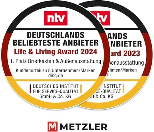 Metzler Edelstahl Funkklingel - Quadratische Kabellose Türklingel mit Hoher Reichweite - Ideal für Eingangsbereiche - An