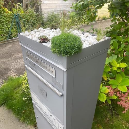 Metzler Briefkasten mit Paketfach, abschließbar, wetterfest und personalisierbar - ideal für Garten und Eingangsbereich