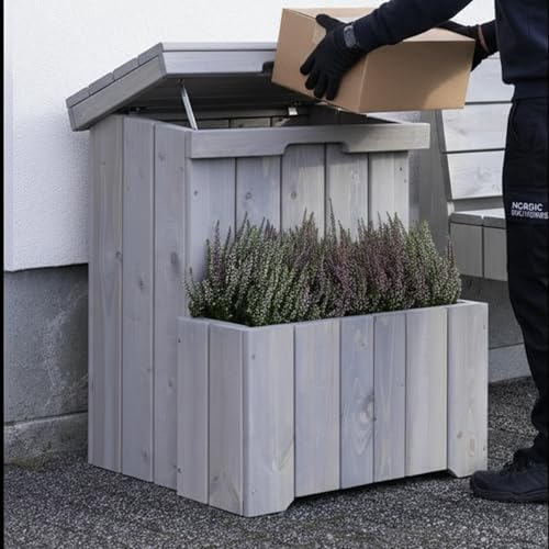 Paketbox mit Pflanzkasten aus FSC-zertifiziertem Holz – Wasserdicht und groß für den Außenbereich