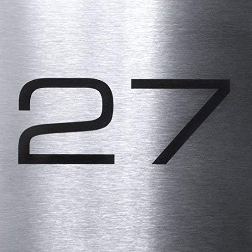 Metzler Edelstahl Türklingel V2A - Modernes Design in Anthrazit RAL 7016 mit gravierbarem LED-Taster für wasserdichte Mo