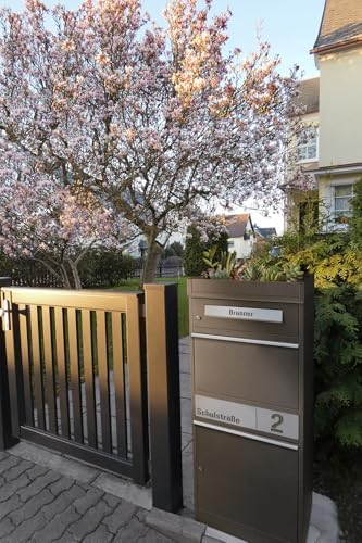 Metzler Briefkasten mit Paketfach, abschließbar, wetterfest und personalisierbar - ideal für Garten und Eingangsbereich