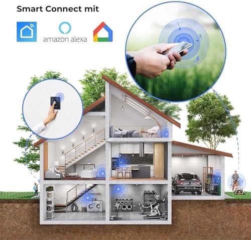 Metzler Kabellose Funkklingel - Hohe Reichweite & Wasserfest - Edelstahl Design für Wohnräume - 2 Empfänger