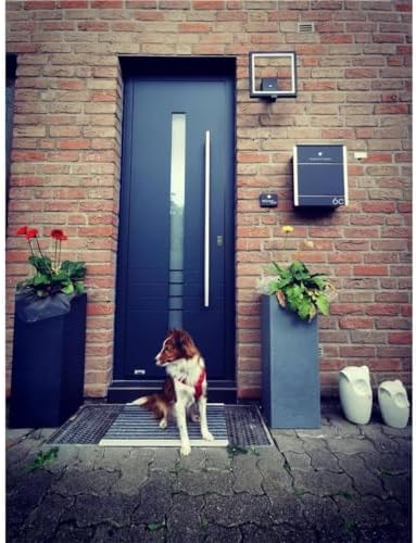 Metzler Edelstahl Aufputz Türklingel mit Gravur - Einfache Montage & anthrazit Pulverbeschichtung für moderne Eingänge -